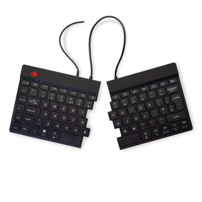 R-Go Tools Ergonomic keyboard R-Go Split Break v2 with break software, ergonomic split keyboard, QWERTY (UK), Wired, black