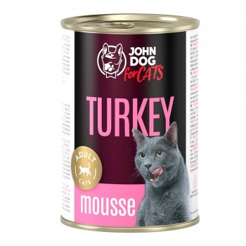 JOHN DOG For cats Turkey Mousse - wet cat food - 400g