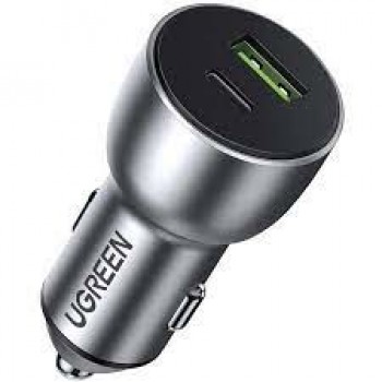 Ugreen 60980 mobile device charger Universal Silver Cigar lighter Fast charging Auto