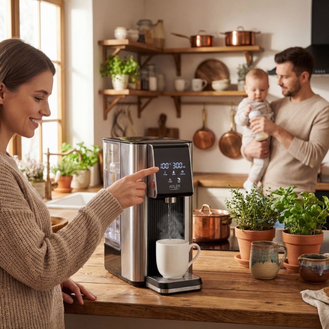 Hot Water Dispenser ADLER AD 1356 2.5 L Black, Silver Hot Water Dispenser ADLER AD 1356 2.5 L Black, Silver
