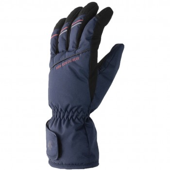 Men's Ski Gloves 4F FNK M096 navy blue 4FAW23AFGLM096 31S M