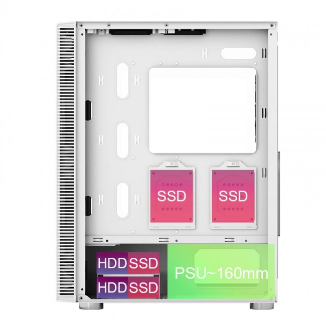 Montech X3 Glass Midi-Tower, RGB, Tempered Glass - white Montech X3 Glass Midi-Tower, RGB, Tempered Glass - white
