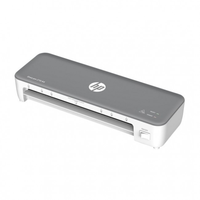 HP OneLam 270 laminator, A4, Hot, 5 pouches: A4/80 mic, grey HP OneLam 270 laminator, A4, Hot, 5 pouches: A4/80 mic, grey