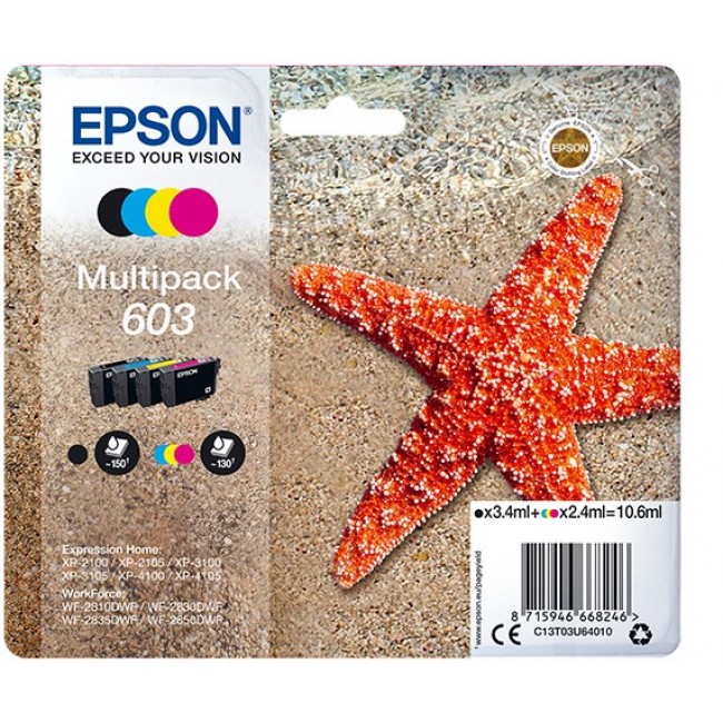 Epson C13T03U64010 ink cartridge 1 pc(s) Original Standard Yield Black, Cyan, Magenta, Yellow Epson C13T03U64010 ink cartridge 1 pc(s) Original Standard Yield Black, Cyan, Magenta, Yellow