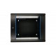 Extralink Rackmount cabinet 9U 600x600 AZH Black wall mounted, swing type