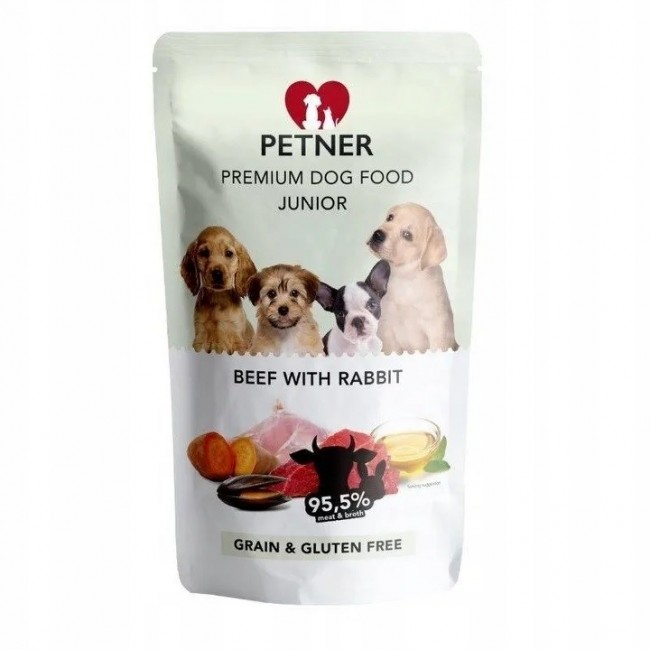 PETNER Junior Mini Beef with rabbit - wet dog food - 500g PETNER Junior Mini Beef with rabbit - wet dog food - 500g