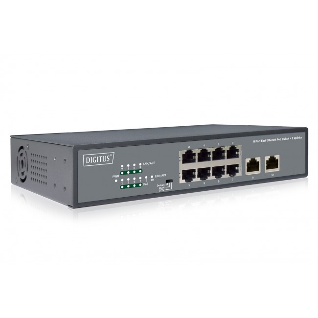 Digitus DN-95323-1 network switch Unmanaged Fast Ethernet (10/100) Power over Ethernet (PoE) Grey Digitus DN-95323-1 network switch Unmanaged Fast Ethernet (10/100) Power over Ethernet (PoE) Grey