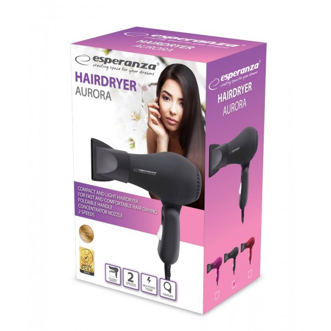 Esperanza EBH003K Hair dryer 750 W Black