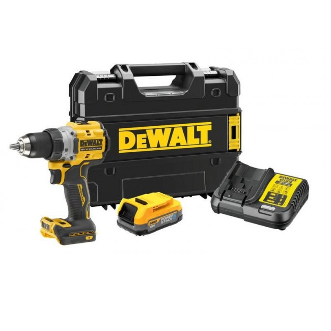 DEWALT WKRĘTARKA 18V DCD800E1T 90Nm 1x1,7Ah POWERSTACK BL TSTAK DEWALT WKRĘTARKA 18V DCD800E1T 90Nm 1x1,7Ah POWERSTACK BL TSTAK