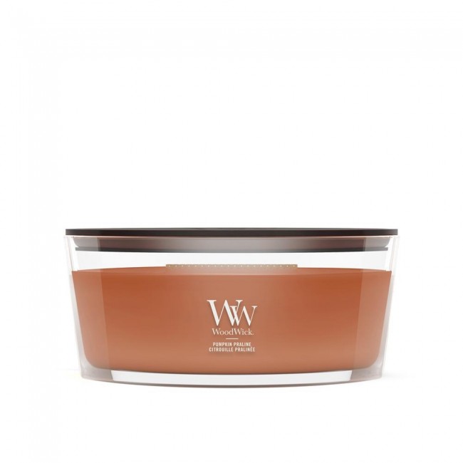 WoodWick Pumpkin Praline wax candle Ellipse Brown 1 pc(s)