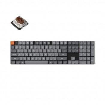 Keychron K5 Max keyboard Universal USB + RF Wireless + Bluetooth Black, Grey