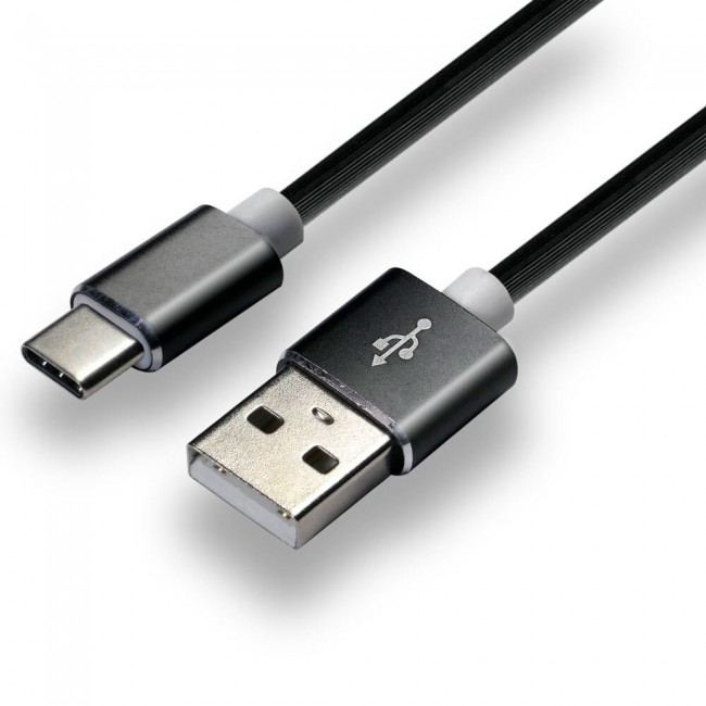 everActive cable USB-C 1m - Black, silicone, quick charge, 3A - CBS-1CB