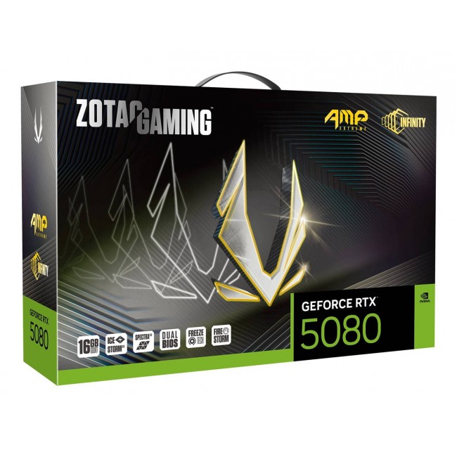Zotac GAMING GeForce RTX 5080 AMP Extreme INFINITY NVIDIA 16 GB GDDR7 Zotac GAMING GeForce RTX 5080 AMP Extreme INFINITY NVIDIA 16 GB GDDR7