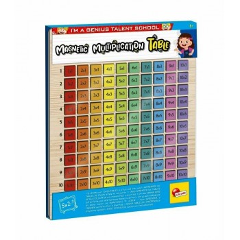 I'm a Genius Wooden Magnetic Multiplication Table 105502 LISCIANI