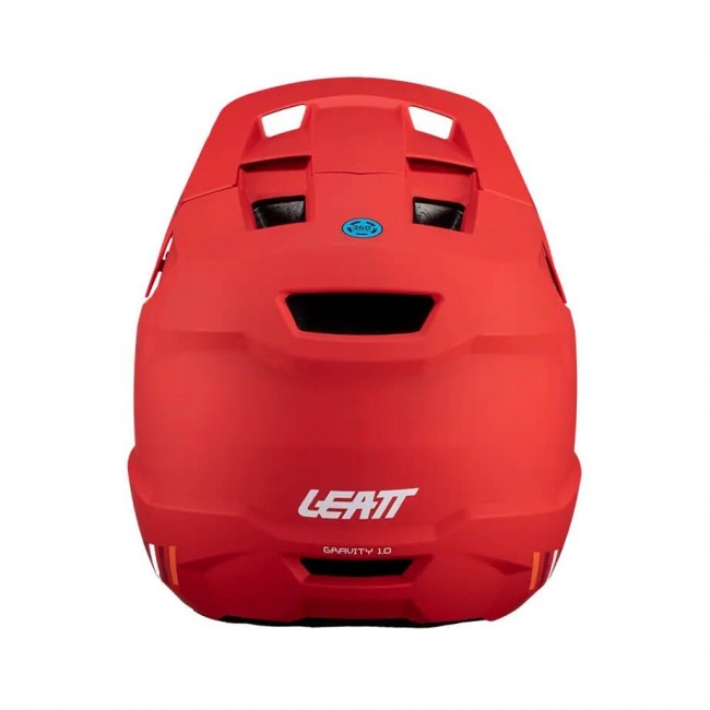 LEATT MTB Gravity 1.0 V24 Full-Face Cycling Helmet, Size L, Red