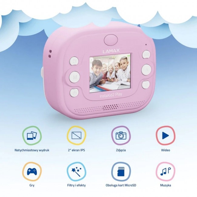 Kids camera LAMAX InstaKid2 Play, pink