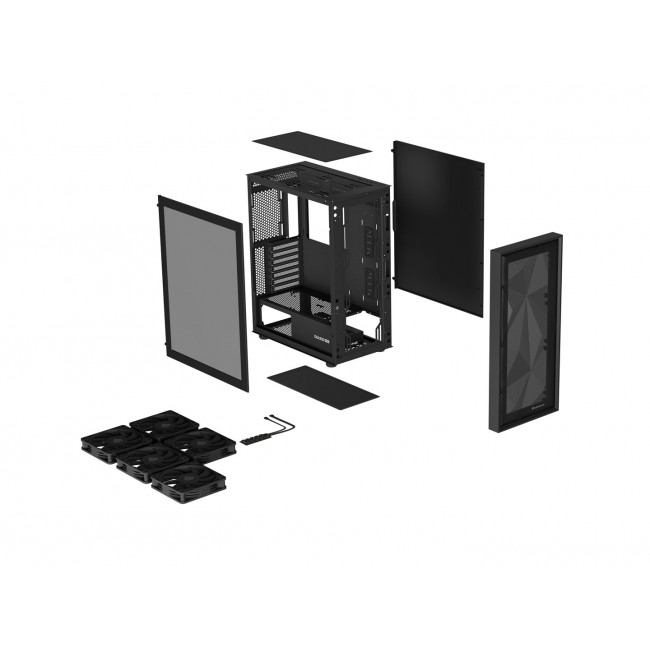 GENESIS DIAXID 605F MIDI TOWER CASE WITH USB-C WINDOW BLACK