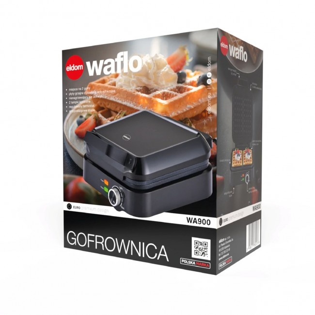 ELDOM WA900 WAFFLE IRON 1200W BLACK