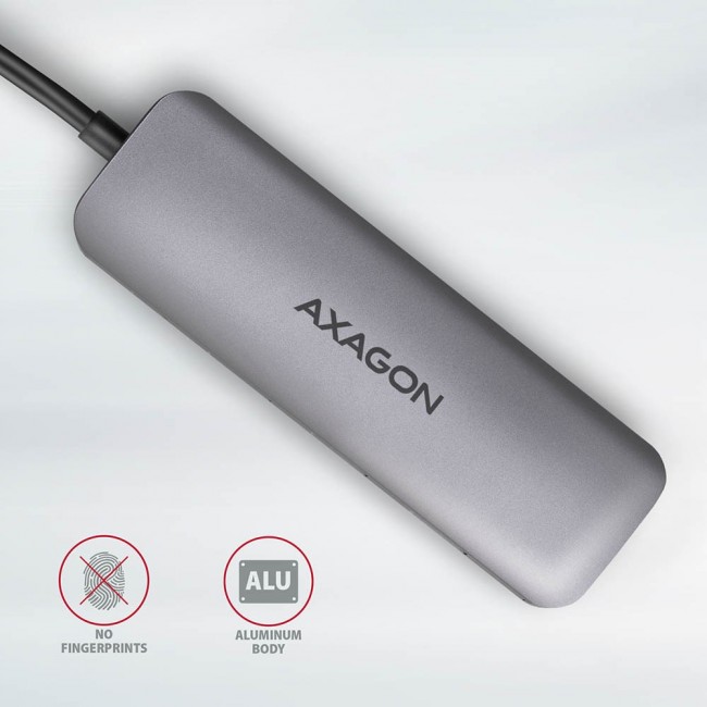 Axagon HMC-5 USB 3.2 Gen 1 hub, 2x USB-A, HDMI, SD/microSD, PD 100W, 20cm USB-C cable