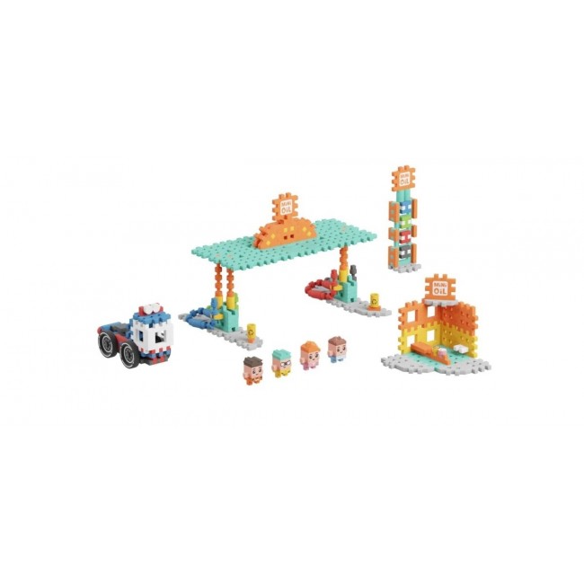 MARIOINEX Mini Waffle City Building Blocks Petrol Station, 148 pieces MARIOINEX Mini Waffle City Building Blocks Petrol Station, 148 pieces