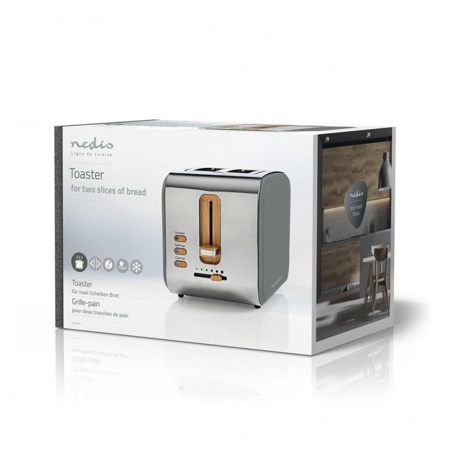 Nedis KABT510EGY toaster 6 2 slice(s) 900 W Grey