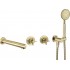 Concealed bath faucet with shower set