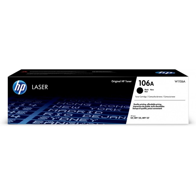 HP 106A Black Original Laser Toner Cartridge HP 106A Black Original Laser Toner Cartridge
