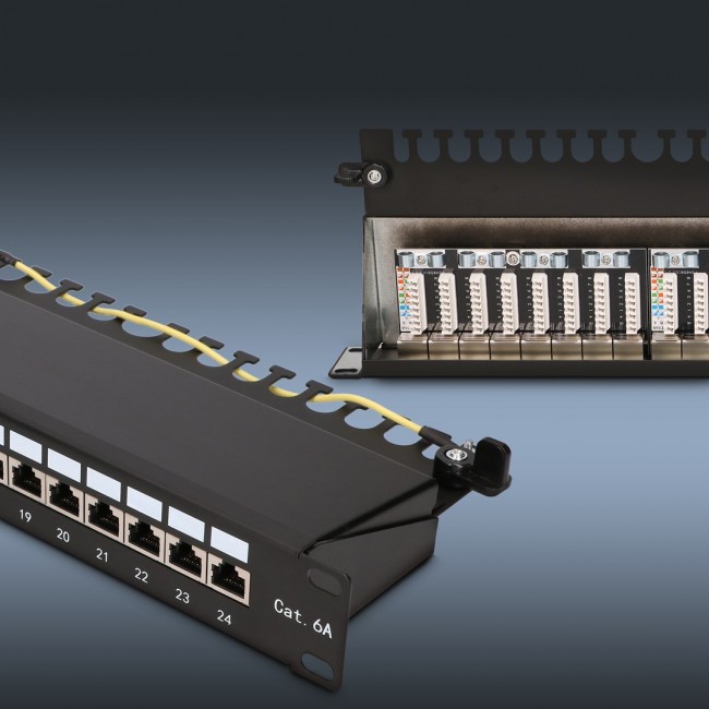 Patch Panel - Extralink CAT6A STP, 24 ports