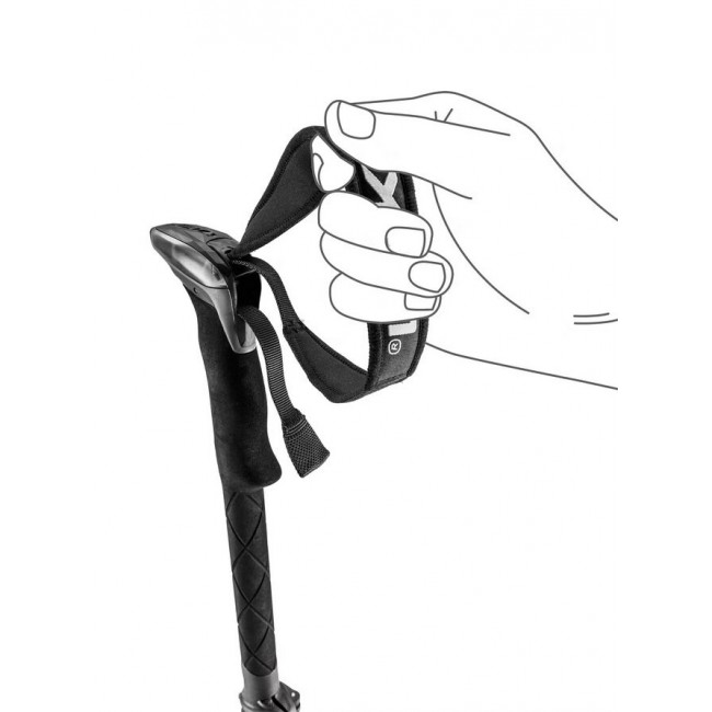 Trekking Poles LEKI SHERPA FX, 120 140 cm, black
