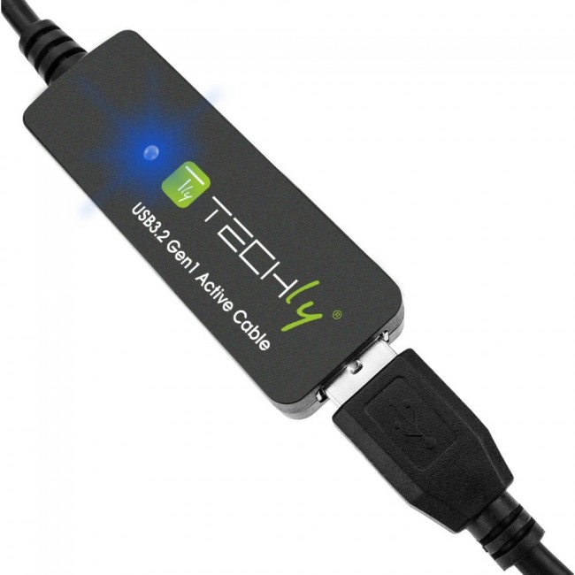 Techly ICUR30100G USB cable USB 3.2 Gen 1 (3.1 Gen 1) 10 m USB A Black Techly ICUR30100G USB cable USB 3.2 Gen 1 (3.1 Gen 1) 10 m USB A Black