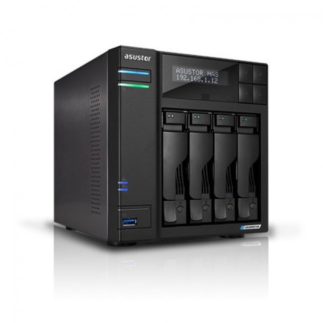 Asustor LOCKERSTOR 4 Gen2+ NAS Desktop Intel Celeron N5105 4 GB DDR4 ADM Black Asustor LOCKERSTOR 4 Gen2+ NAS Desktop Intel Celeron N5105 4 GB DDR4 ADM Black