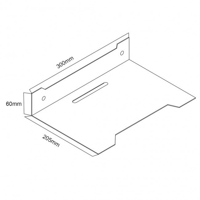 Maclean decoder wall shelf, single, max. 5kg, steel, MC-122 Maclean decoder wall shelf, single, max. 5kg, steel, MC-122