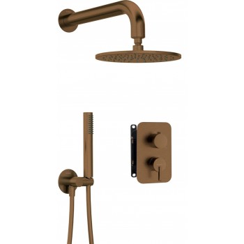Concealed shower set with mixing box and head