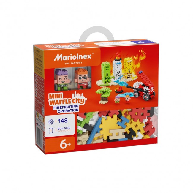 Marioinex Mini Waffle City Building Blocks Firefighter action, 148 pieces Marioinex Mini Waffle City Building Blocks Firefighter action, 148 pieces