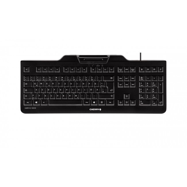 CHERRY KC 1000 SC keyboard Office USB QWERTZ German Black