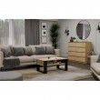 MODERN 2P SLIM ARTISAN COFFEE TABLE WITH BLACK LEGS