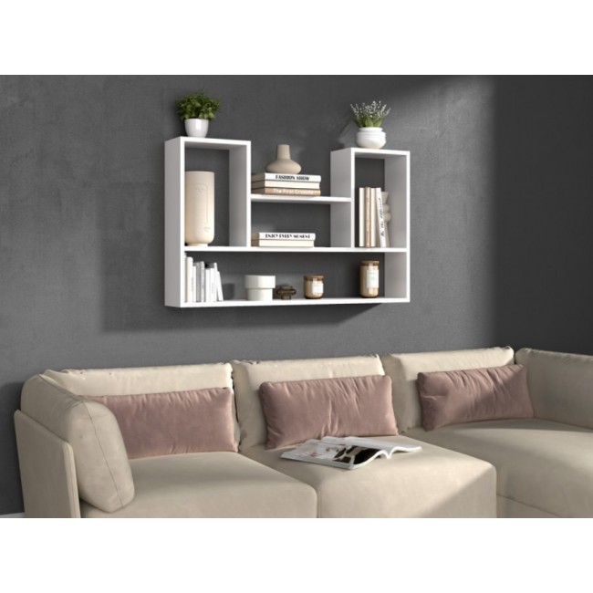 BILBAO 4P hanging rack 100x16x60 cm, white