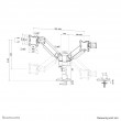 Neomounts DS65S-950BL2 Monitor arm 24-34