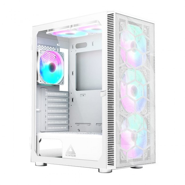 Montech X3 Mesh Midi-Tower, RGB, Tempered Glass - wei 