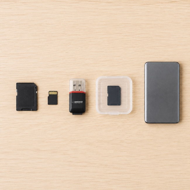 Esperanza EA134K Αναγνώστης Καρτών USB 2.0 Μαύρος Ασημί Διάφανος