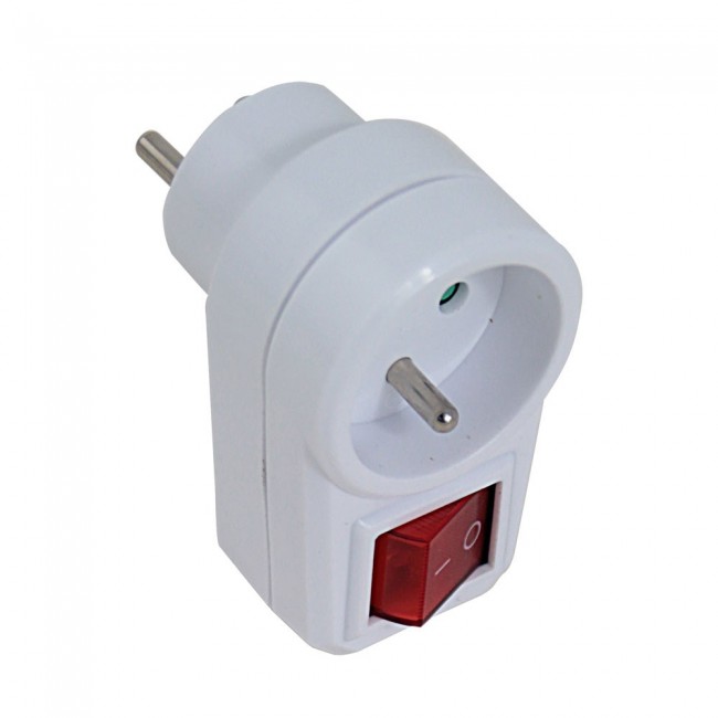 Esperanza ELK301W Electrical Splitter 1 socket Switch White Esperanza ELK301W Electrical Splitter 1 socket Switch White