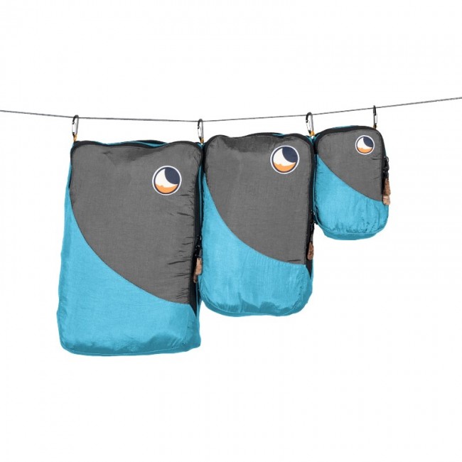 Set of 3 travel organizers TTTM aqua/d.grey Set of 3 travel organizers TTTM aqua/d.grey