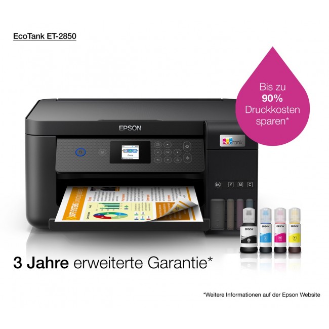 Printer Epson EcoTank ET-2850 3in1 Inkjet A4 WiFi/WLan Duplex Printer Epson EcoTank ET-2850 3in1 Inkjet A4 WiFi/WLan Duplex
