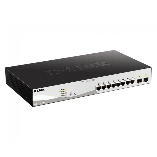 D-Link DGS-1210-10MP Managed L2 Gigabit Ethernet (10/100/1000) Power over Ethernet (PoE) Black, Grey D-Link DGS-1210-10MP Managed L2 Gigabit Ethernet (10/100/1000) Power over Ethernet (PoE) Black, Grey