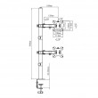 Maclean MC-967 Double Vertical Monitor Desk Mount Screen Holder max VESA 100x100, 13-27