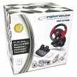 ESPERANZA EG103 Gaming Controller Steering wheel PC,Playstation 2,Playstation 3 Digital Black,Red