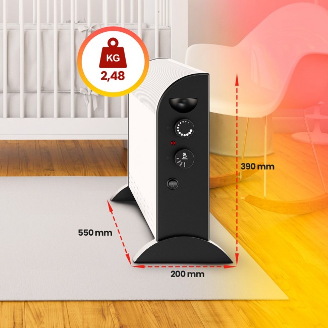 Extralink Convector heater LCV-06 2000W, 3 modes, thermostat, fan