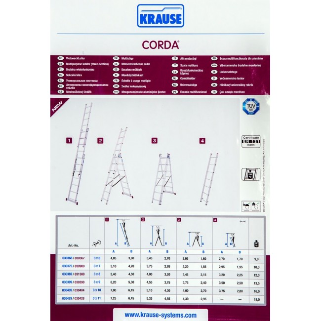 Krause Corda 3X6 multi-purpose ladder 4.85 m