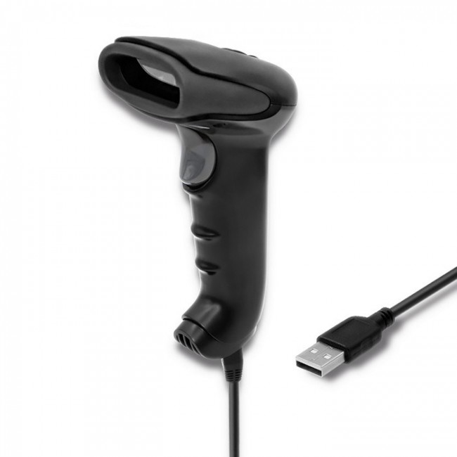 Qoltec 50866 Laser barcode reader 1D | CCD | USB | Black Qoltec 50866 Laser barcode reader 1D | CCD | USB | Black