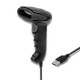 Qoltec 50866 Laser barcode reader 1D | CCD | USB | Black Qoltec 50866 Laser barcode reader 1D | CCD | USB | Black